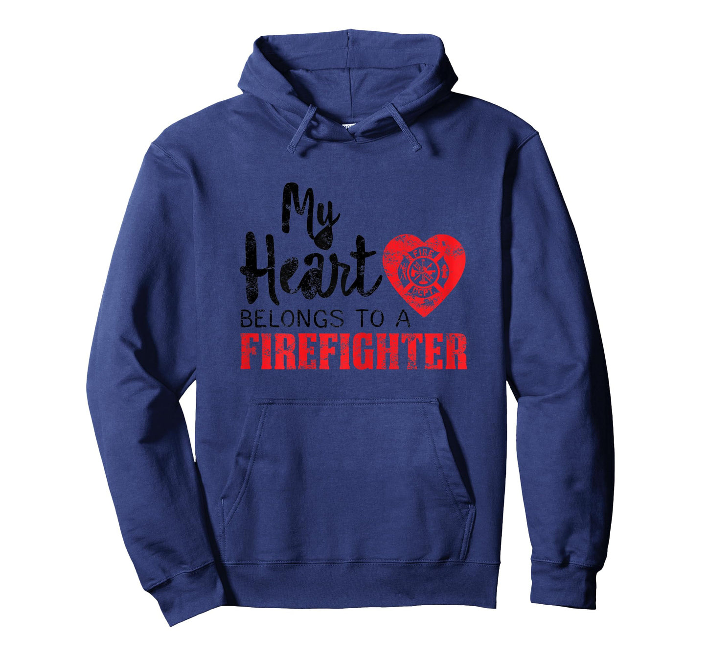 My Heart Belongs to a Firefighter Gift Fireman Wife Mom T-Shirt