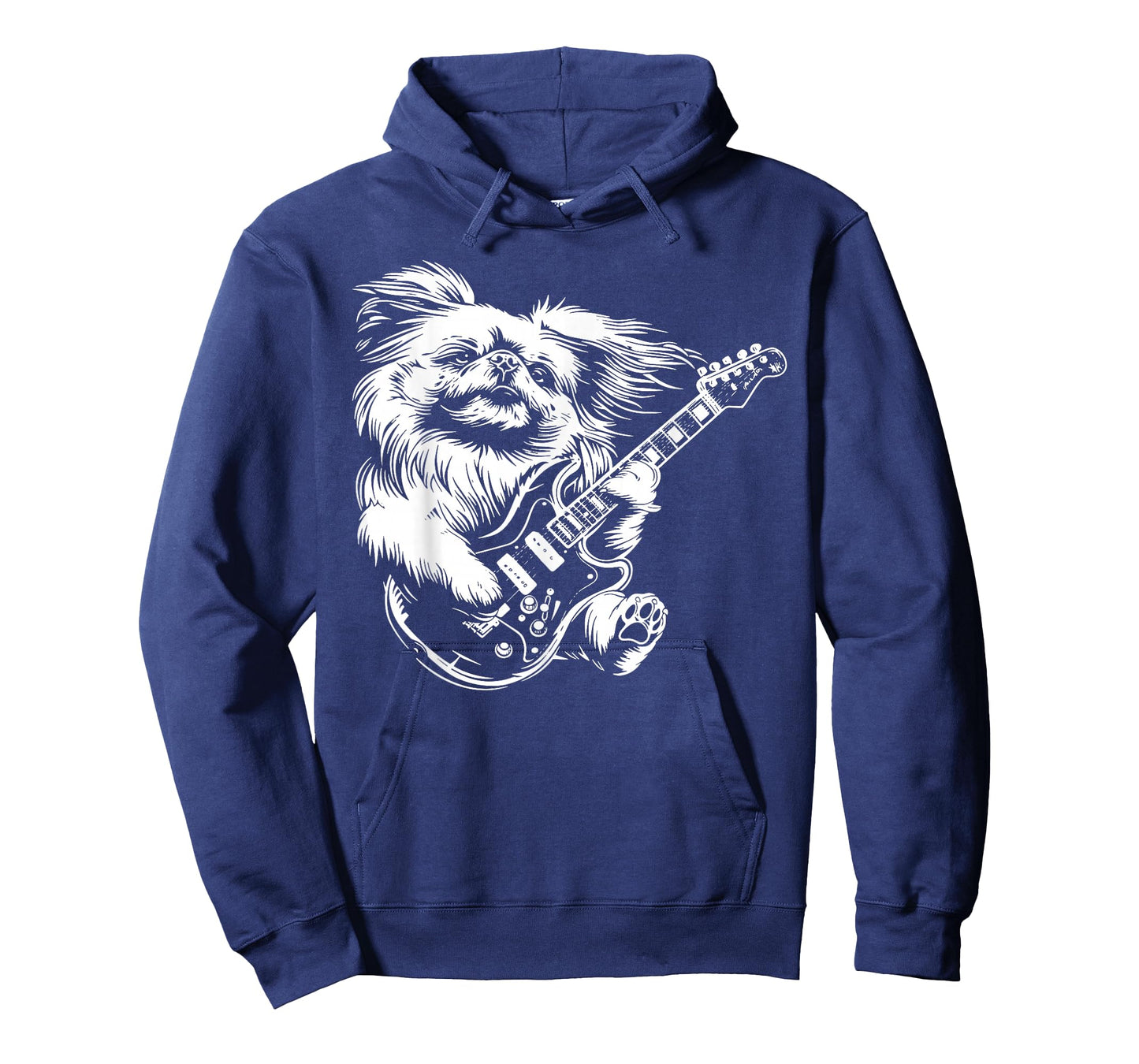 Dog Guitarist Guitar - Pekingese Dad Mom Men Women T-Shirt