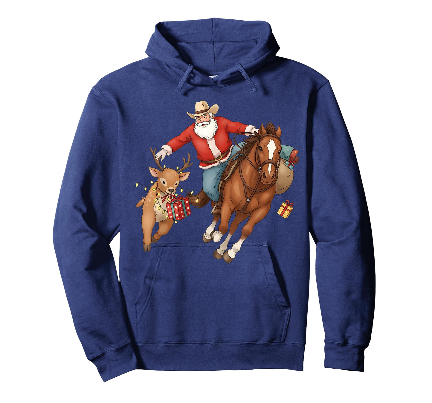 Cowboy Santa Riding Horse Western Christmas Rodeo T-Shirt