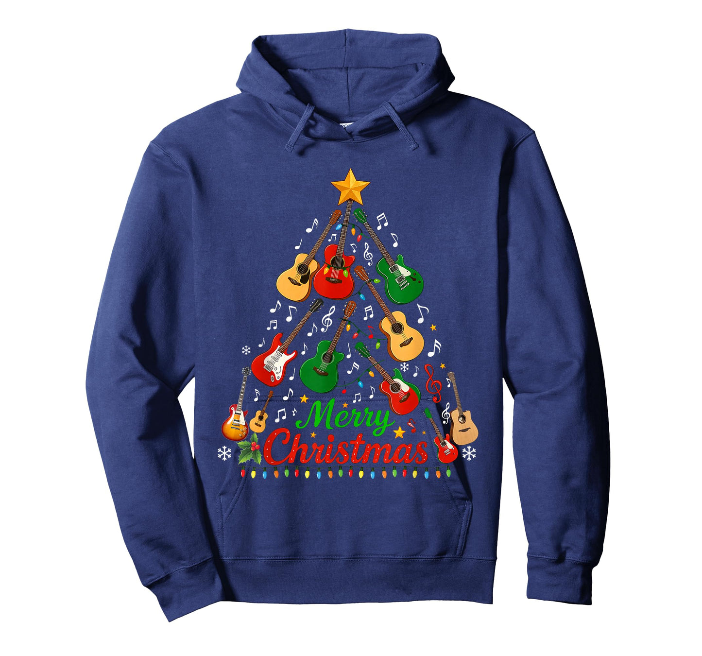 Merry Christmas Guitar Tree Funny Guitarist Christmas 2025 T-Shirt