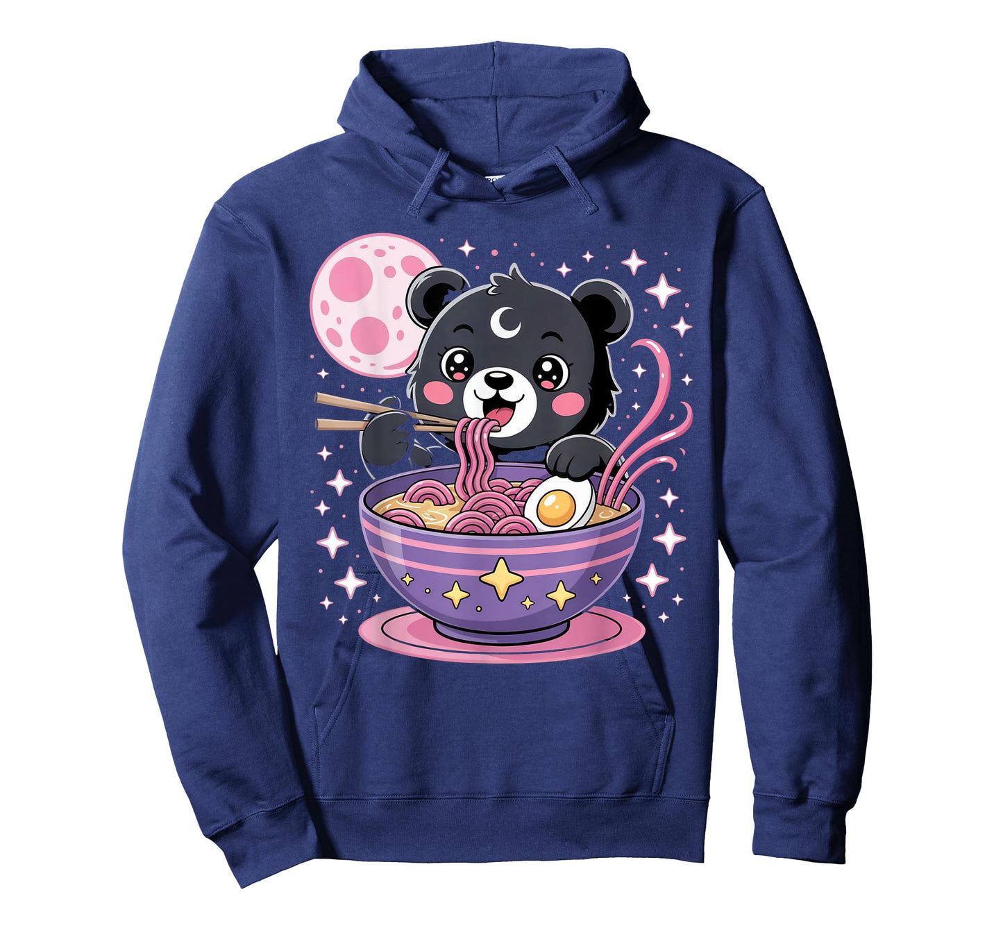 Aesthetic Pastel Goth Clothes Kawaii Bear Eating Ramen Goth T-Shirt