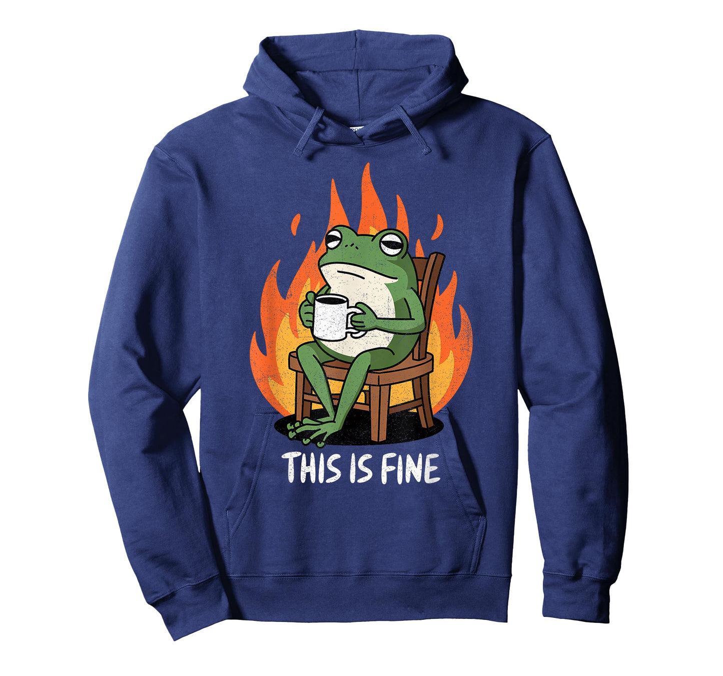 Funny Frog This Is Fine Humor Meme Men Women T-Shirt
