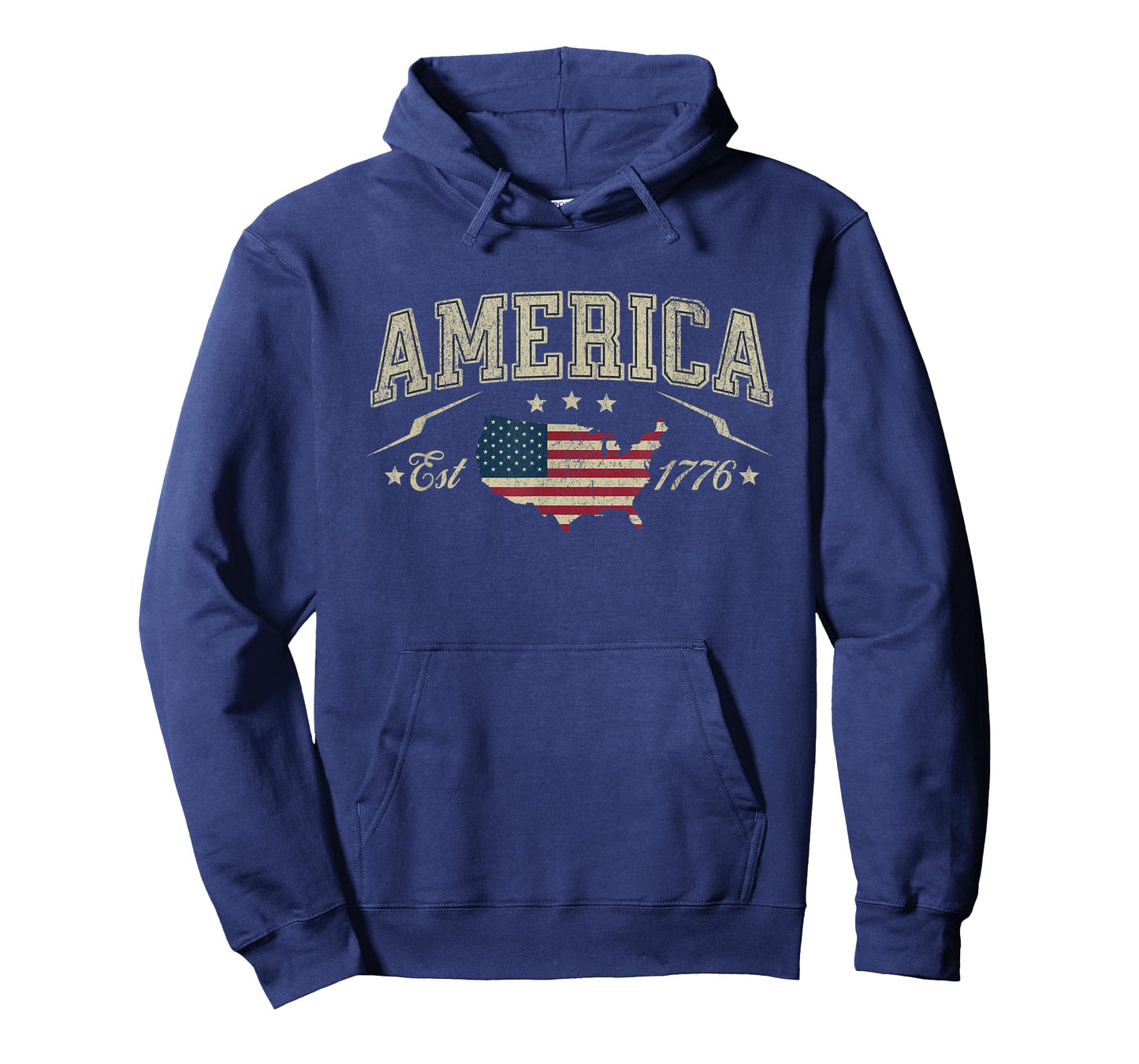 Patriotic American Flag USA Est 1776 4th of July America T-Shirt