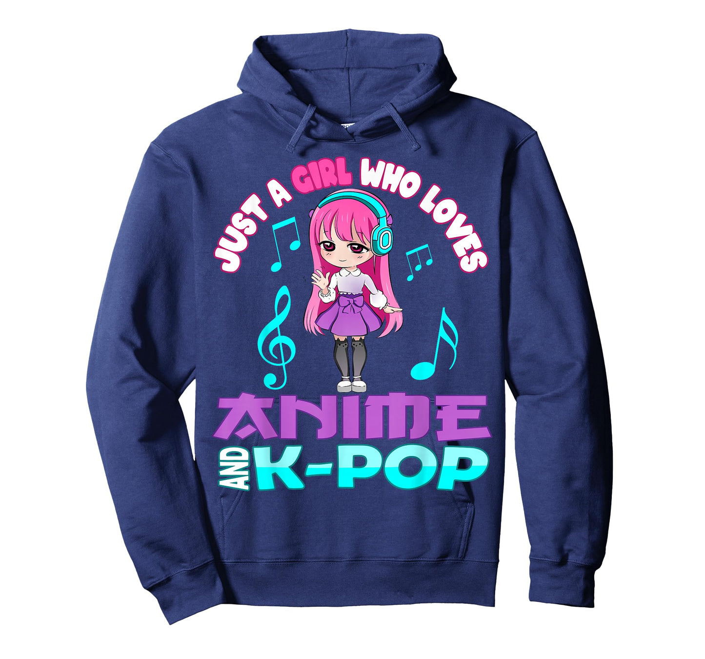 Just a Girl who loves Anime and K-pop Chibi Merch KPOP Otaku T-Shirt