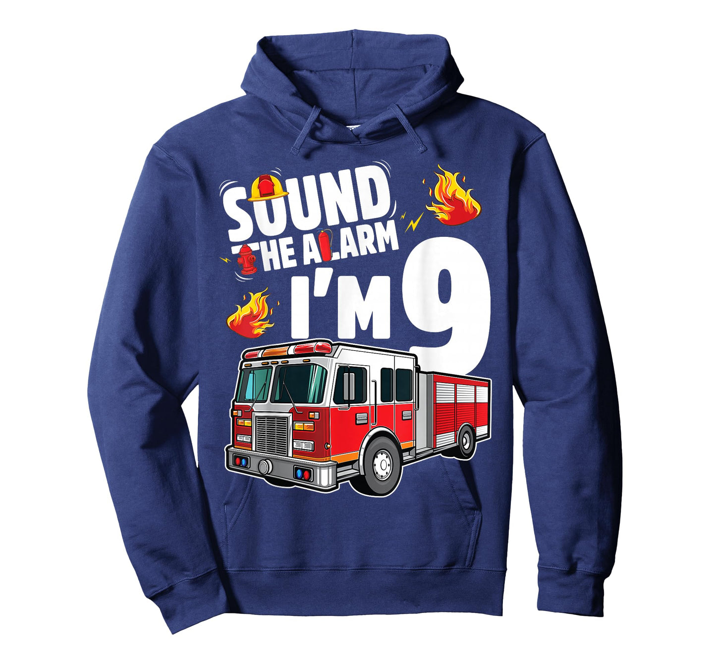 Fire Truck 9th Birthday Boy Firefighter 9 Year Old T-Shirt