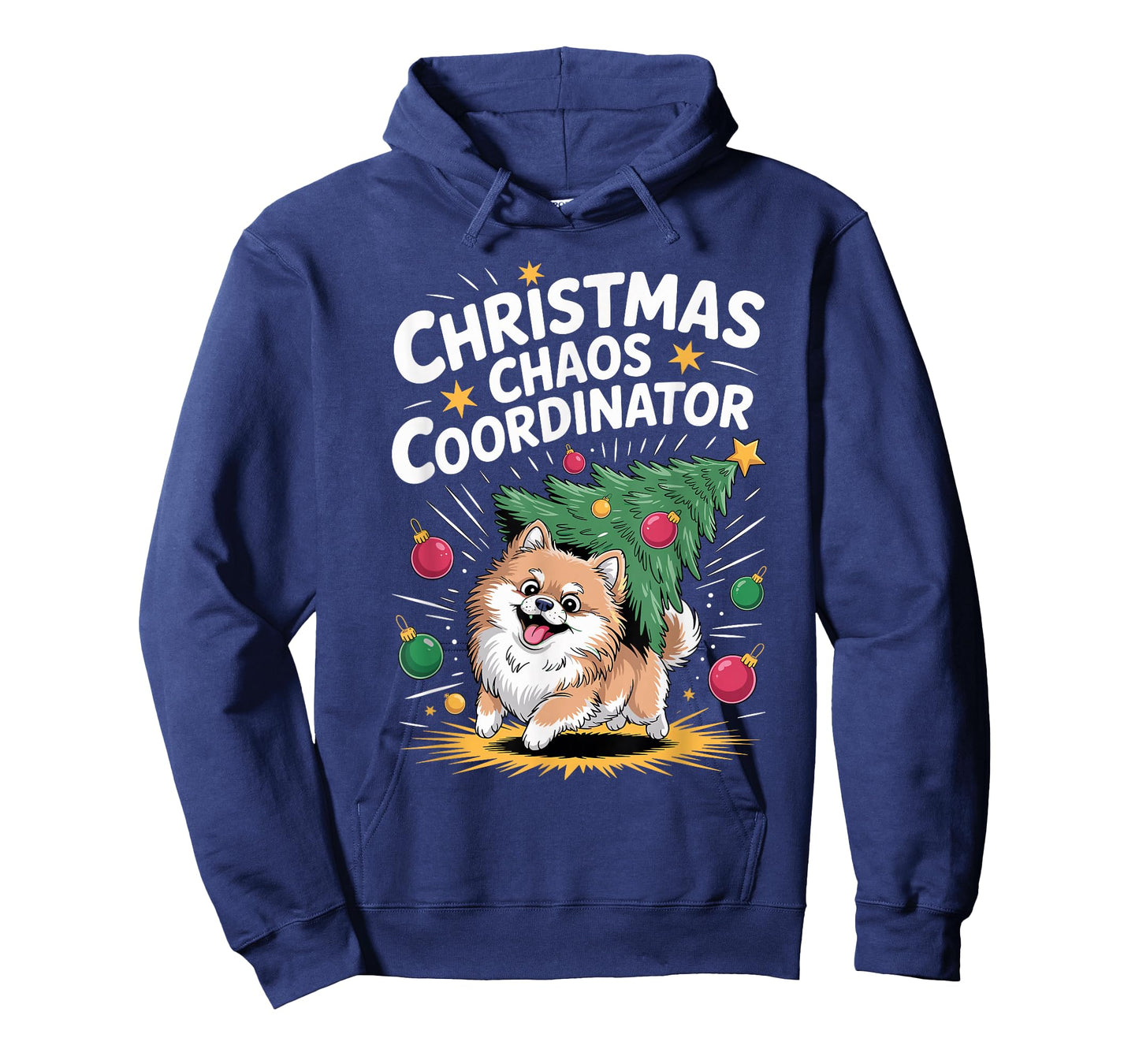 Christmas Chaos Coordinator Xmas Puppy Funny Pomeranian T-Shirt