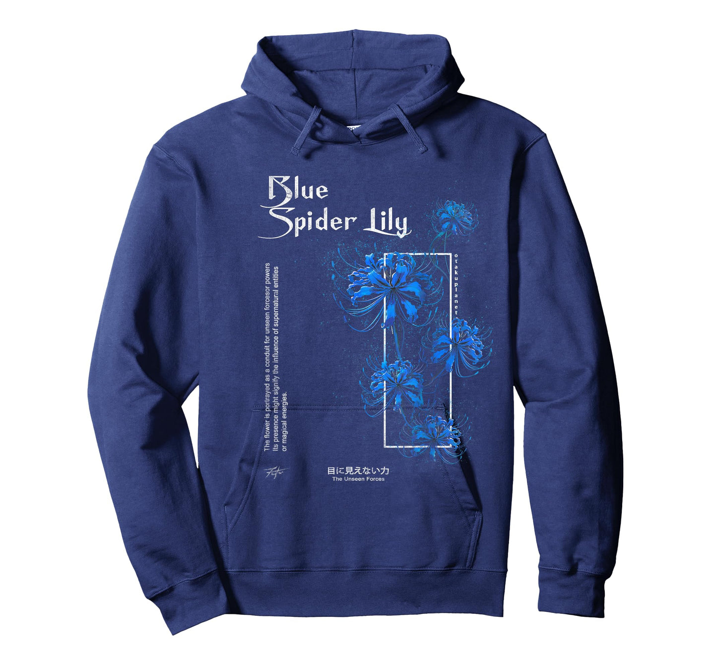 Spider Lily in Japanese Blue Anime Soft Grunge Aesthetic T-Shirt