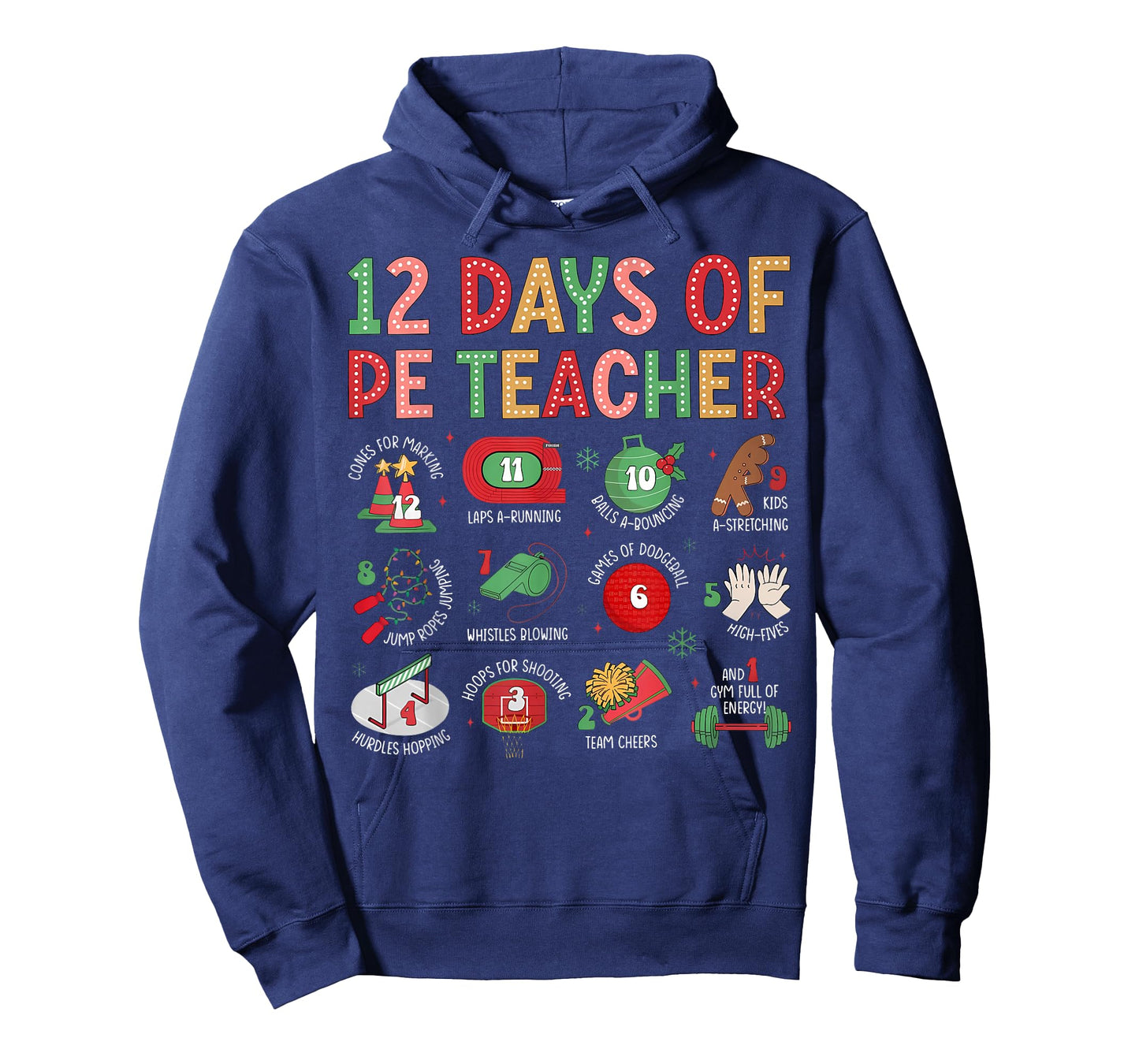 12 Days of A PE Teacher Christmas Physical Education Xmas T-Shirt