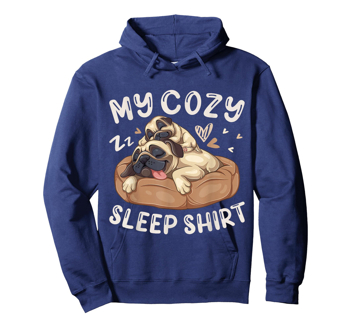 My Cozy Sleep Shirt, Pug Dog with Puppy T-Shirt