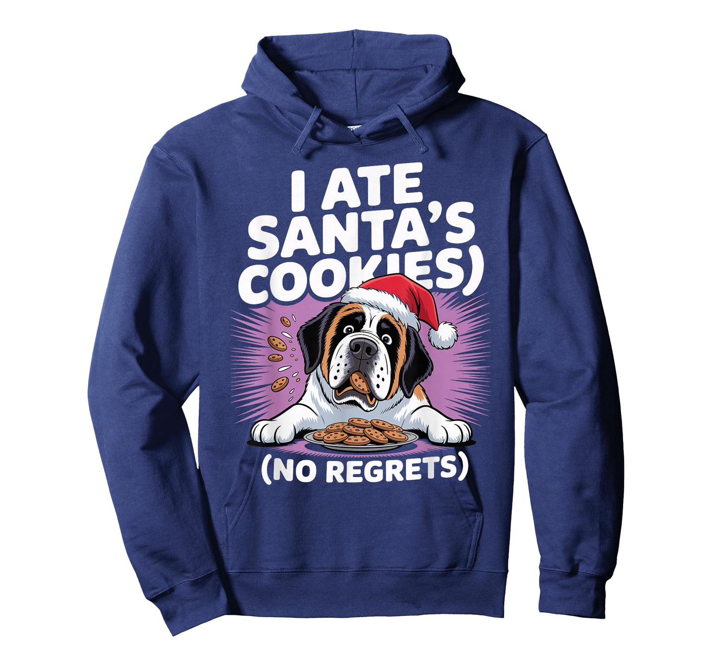 I Ate Santas Cookies Xmas Puppy Funny Christmas St Bernard T-Shirt