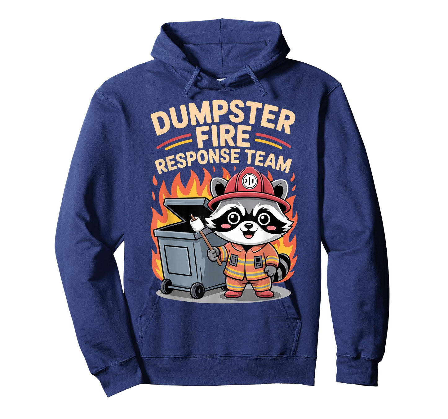 Firefighter Dumpster Fire Response Team Kawaii Raccoon T-Shirt