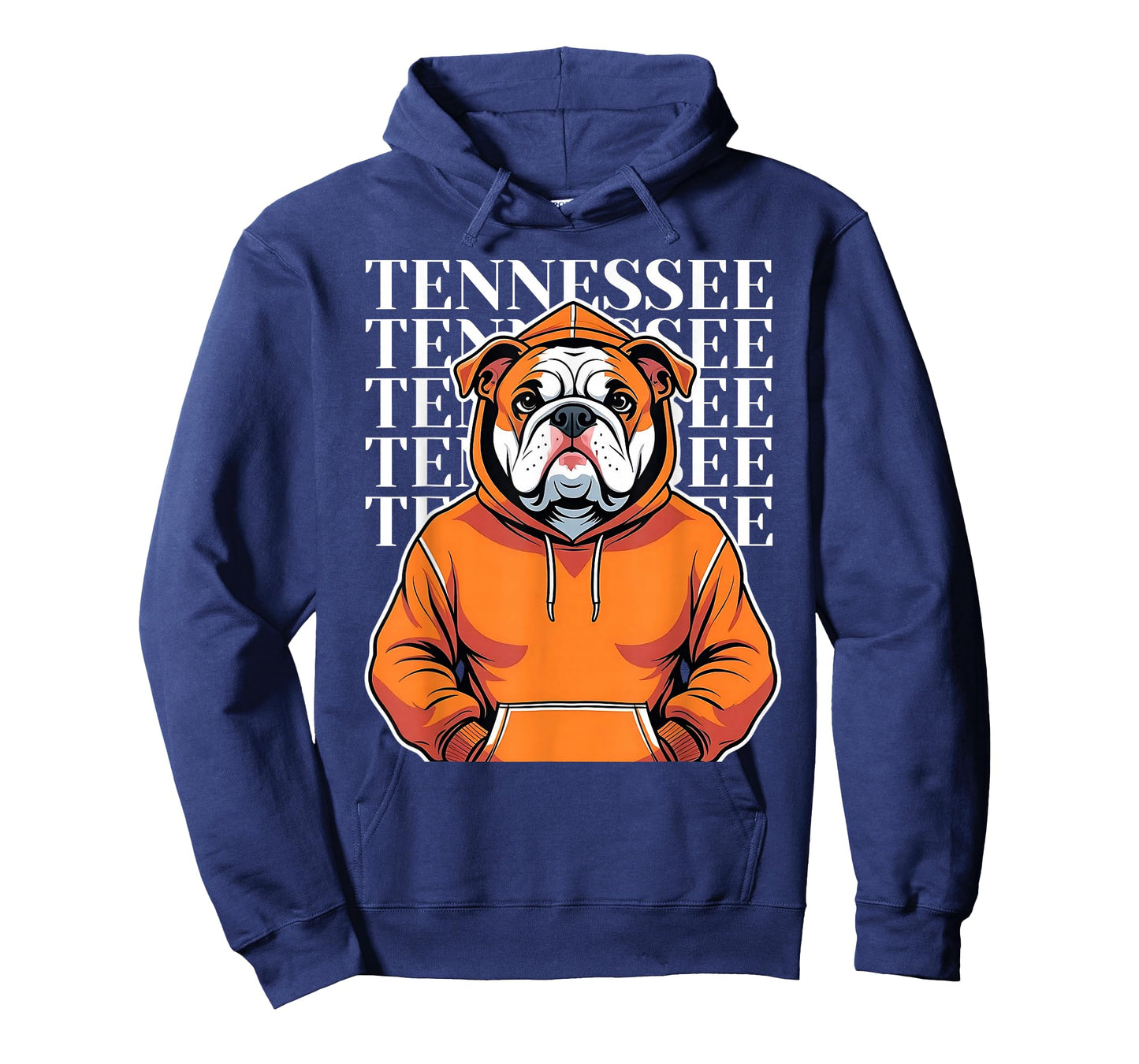 Cool Tennessee Dog Lovers Coonhound Bulldog Orange Blooded T-Shirt