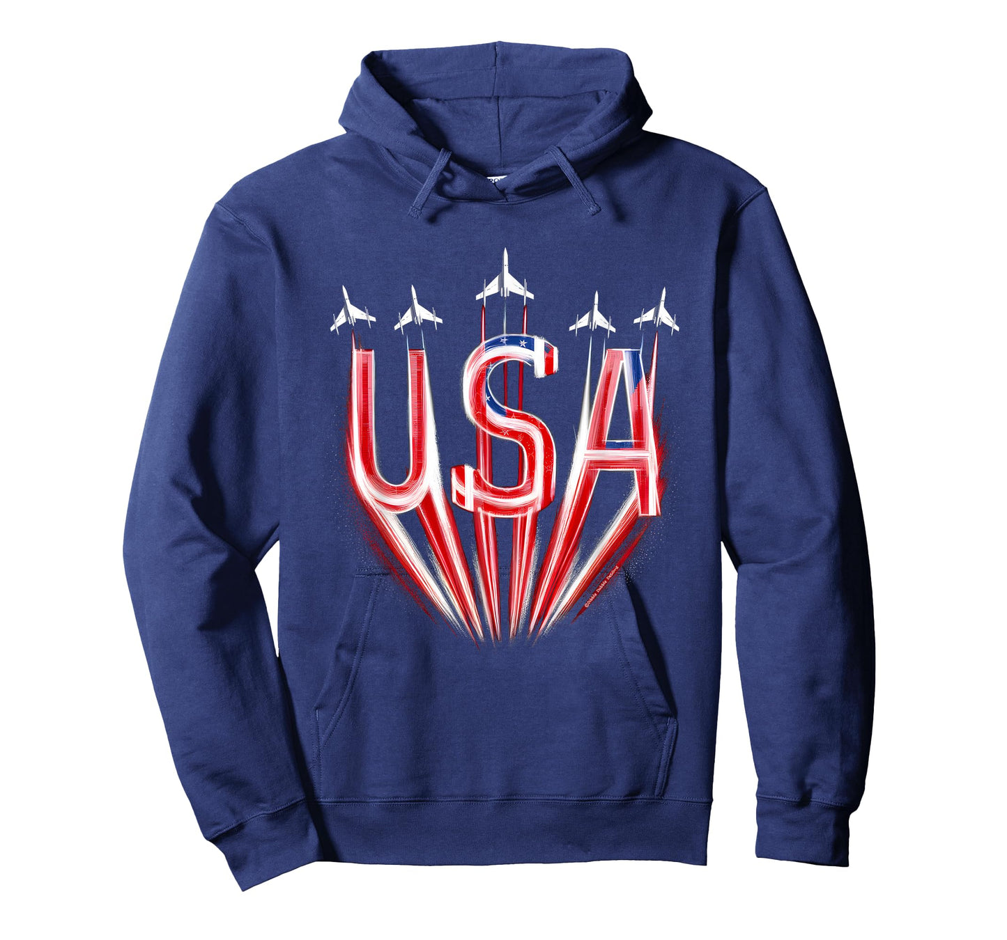 Patriotic Jets Trailing USA America 4th of July T-Shirt