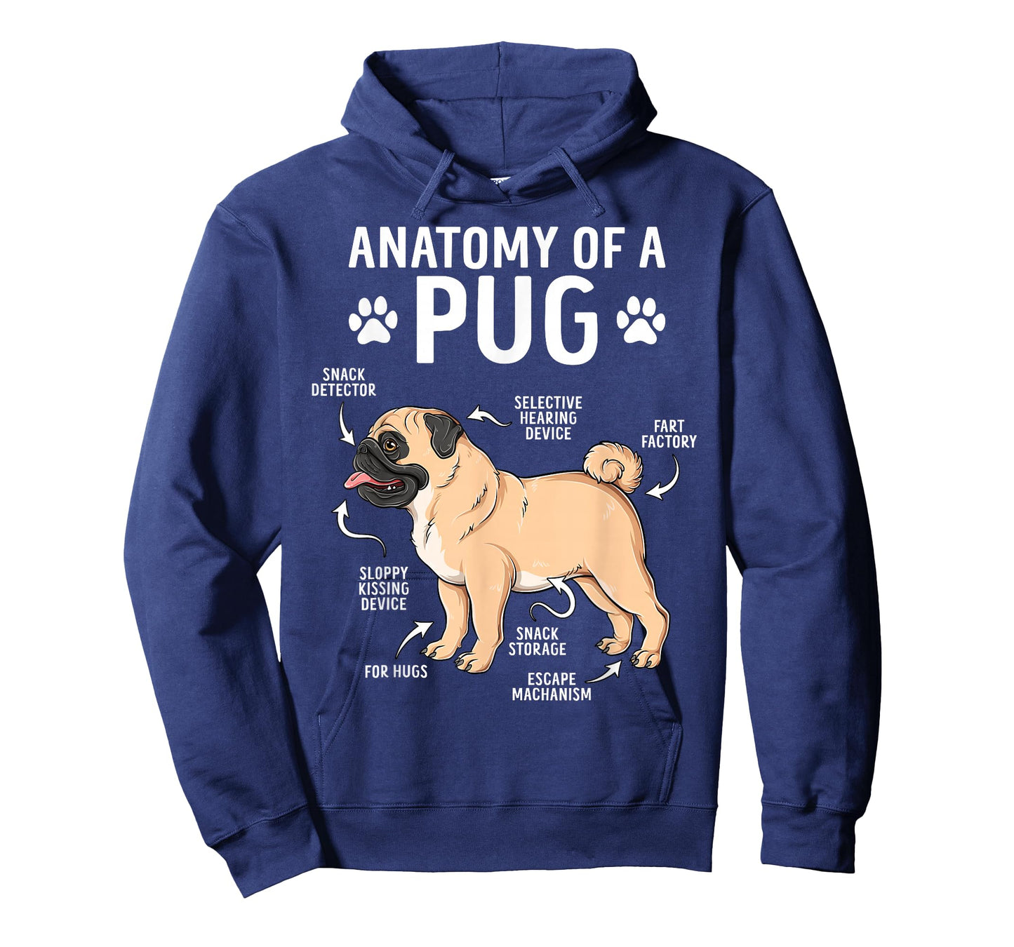 Anatomy of A Pug Funny Dog Lover Pug T-Shirt