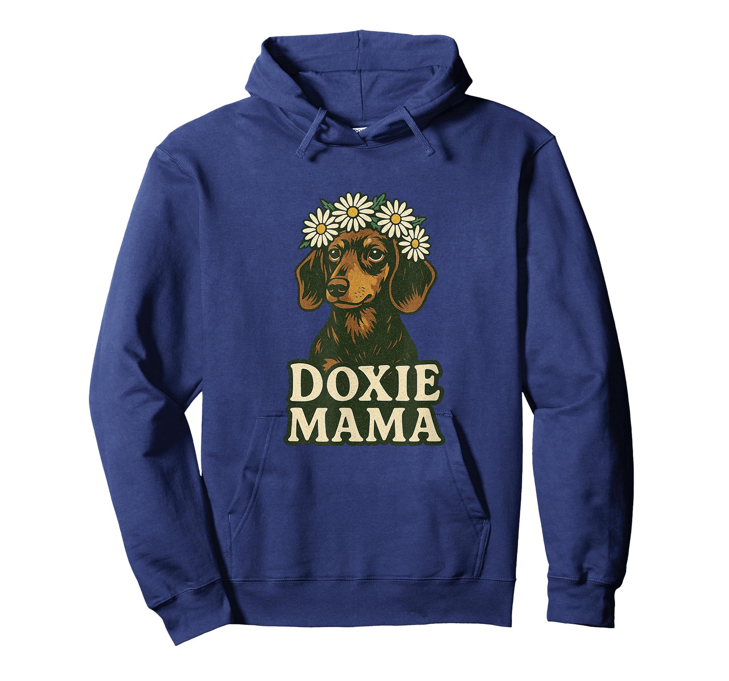 Doxie Mama Dachshund with Daisy Crown Cute Dog Art T-Shirt
