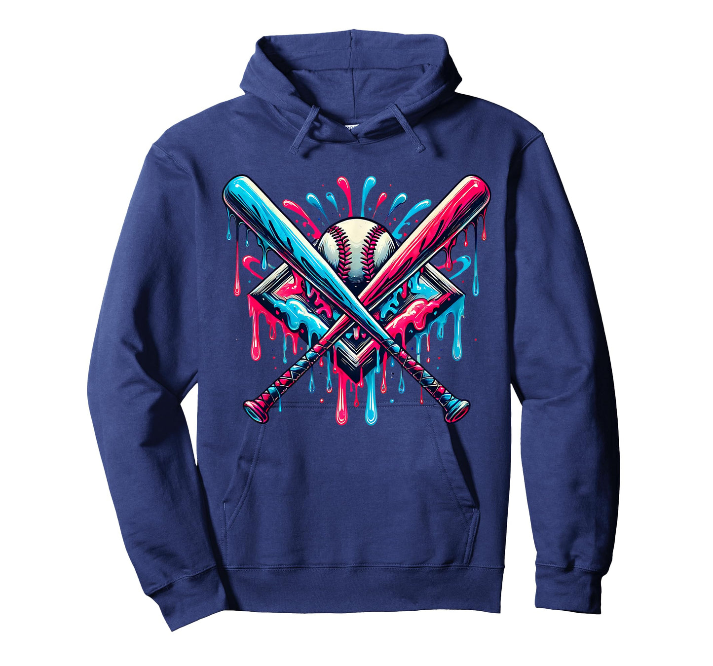 Baseball Dripping Ice Cream Drip Youth Boys Baseball T-Shirt