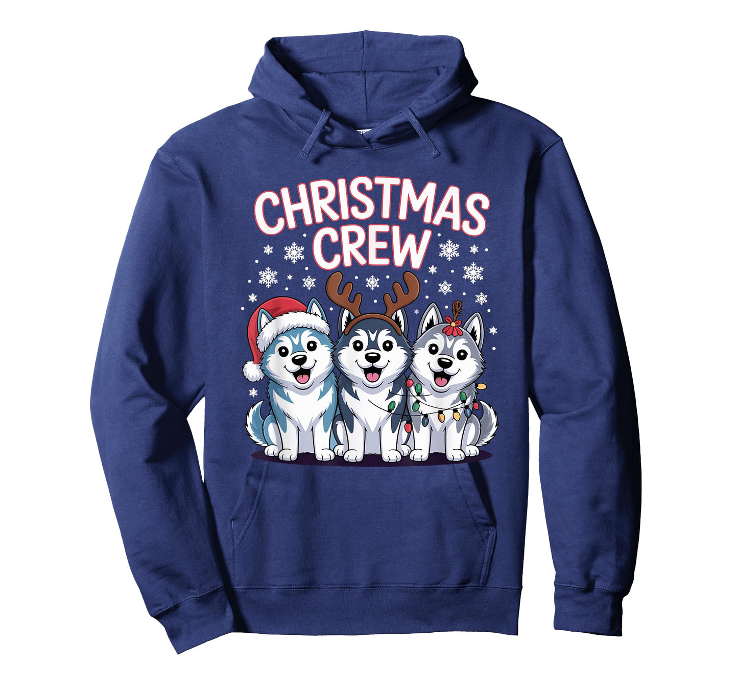 Christmas Crew Puppy Dog Sled Funny Christmas Siberian Husky T-Shirt