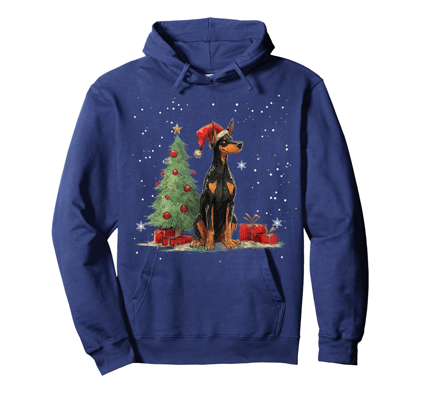 Funny Doberman Dog Christmas Tree Women Men Kids T-Shirt