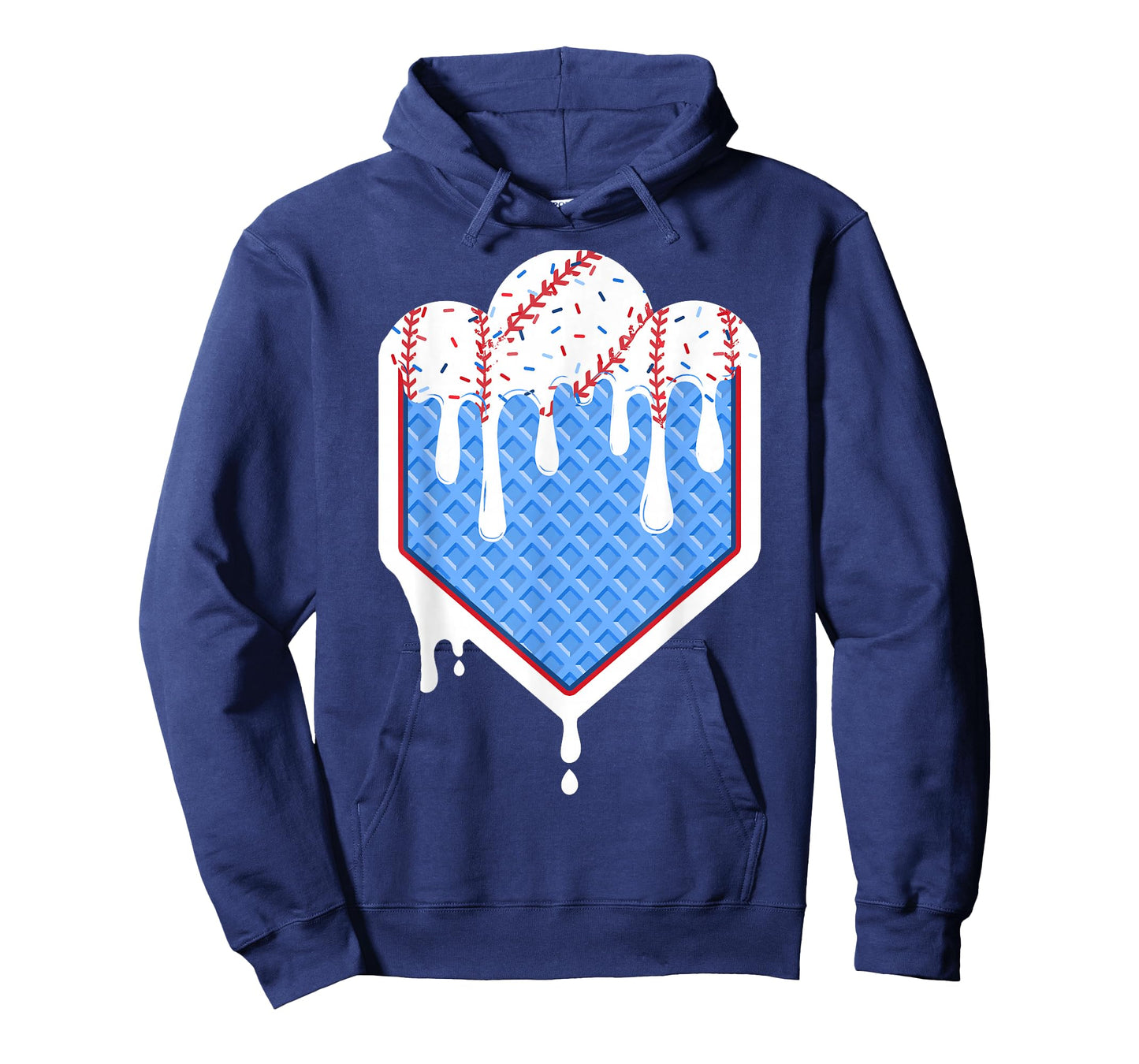 Baseball Drip Boy Ice Cream Sprinkle Youth Baseball Birthday T-Shirt