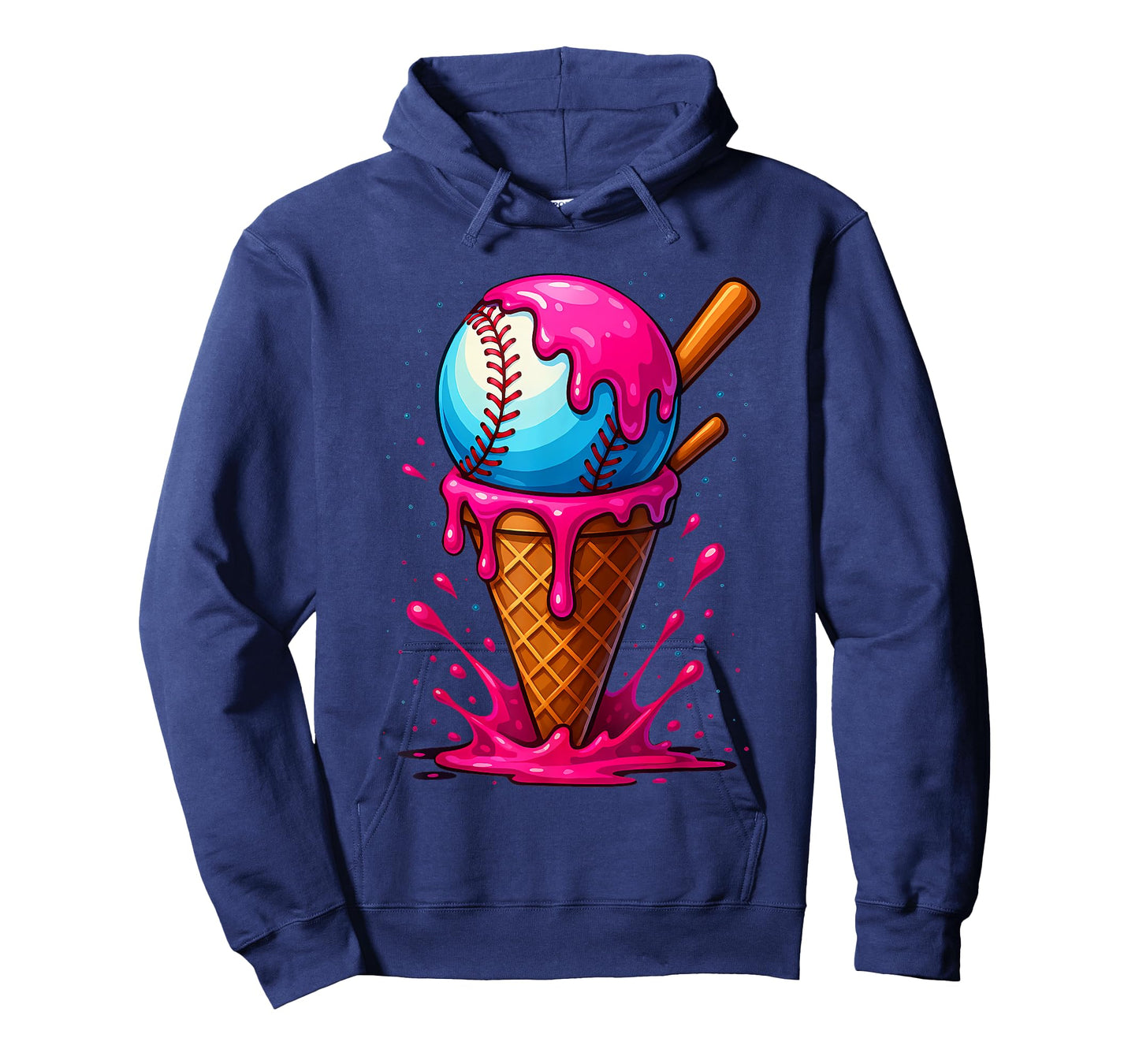 Baseball Drip Boys Ice Cream Cone Drip Baseball T-Shirt