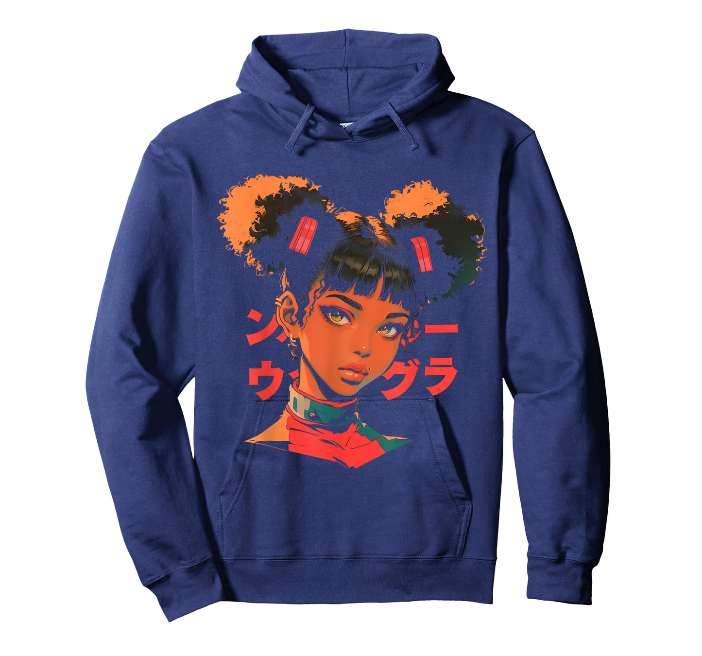 Harajuku Cyberpunk Black Girl Anime Manga Waifu Japanese T-Shirt