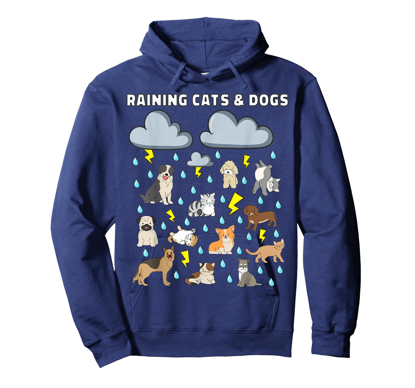 Funny English Idiom Raining Cats and Dogs Puppies Kitten T-Shirt