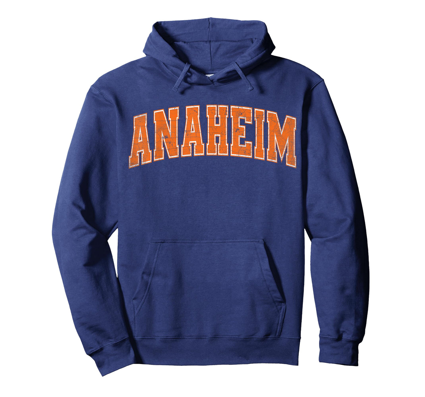 Anaheim CA Vintage Sports Orange Retro Varsity Text T-Shirt