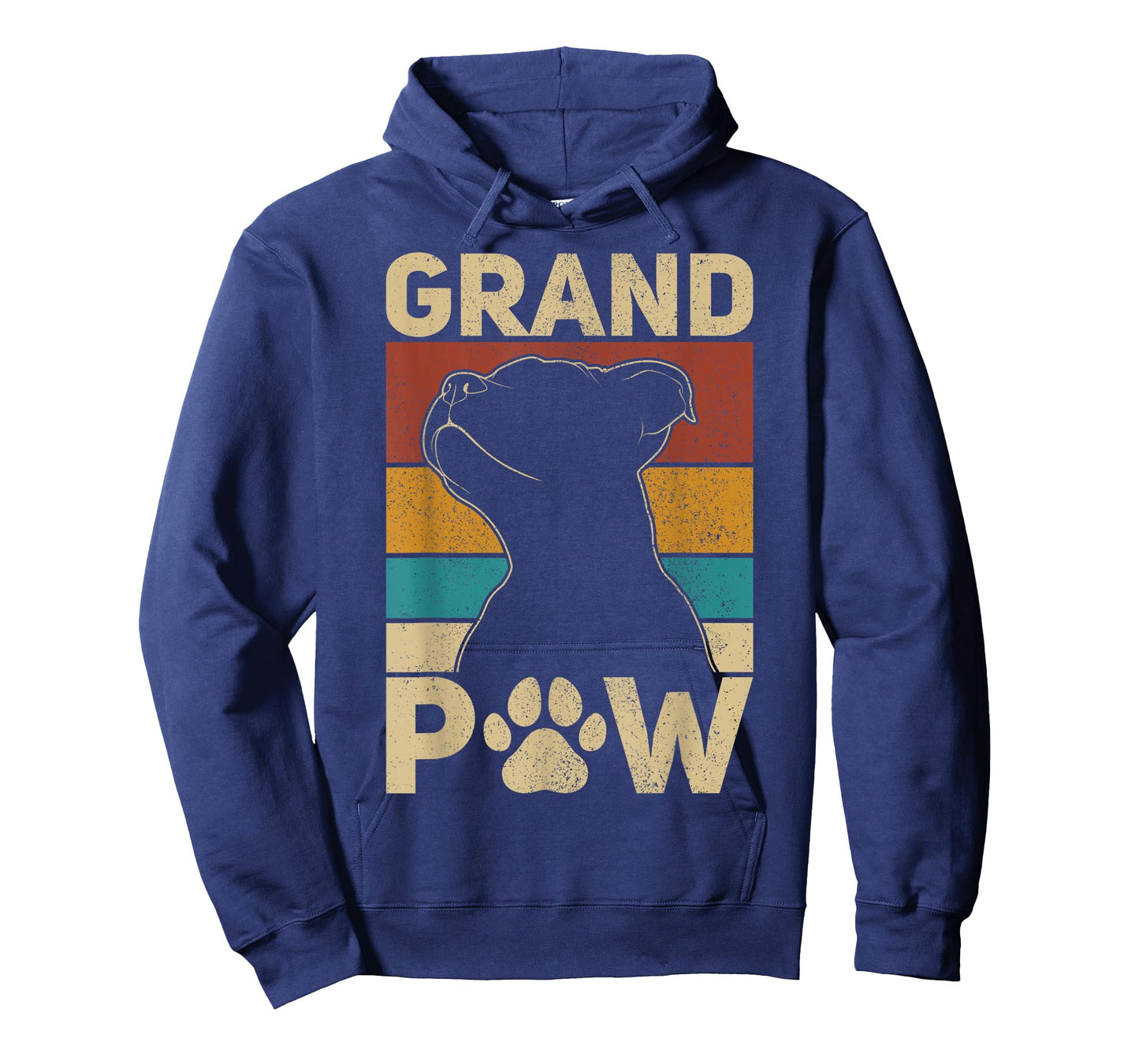 Grandpaw Dog Grandpa Funny Dog Lover Grandfather Men Pitbull T-Shirt