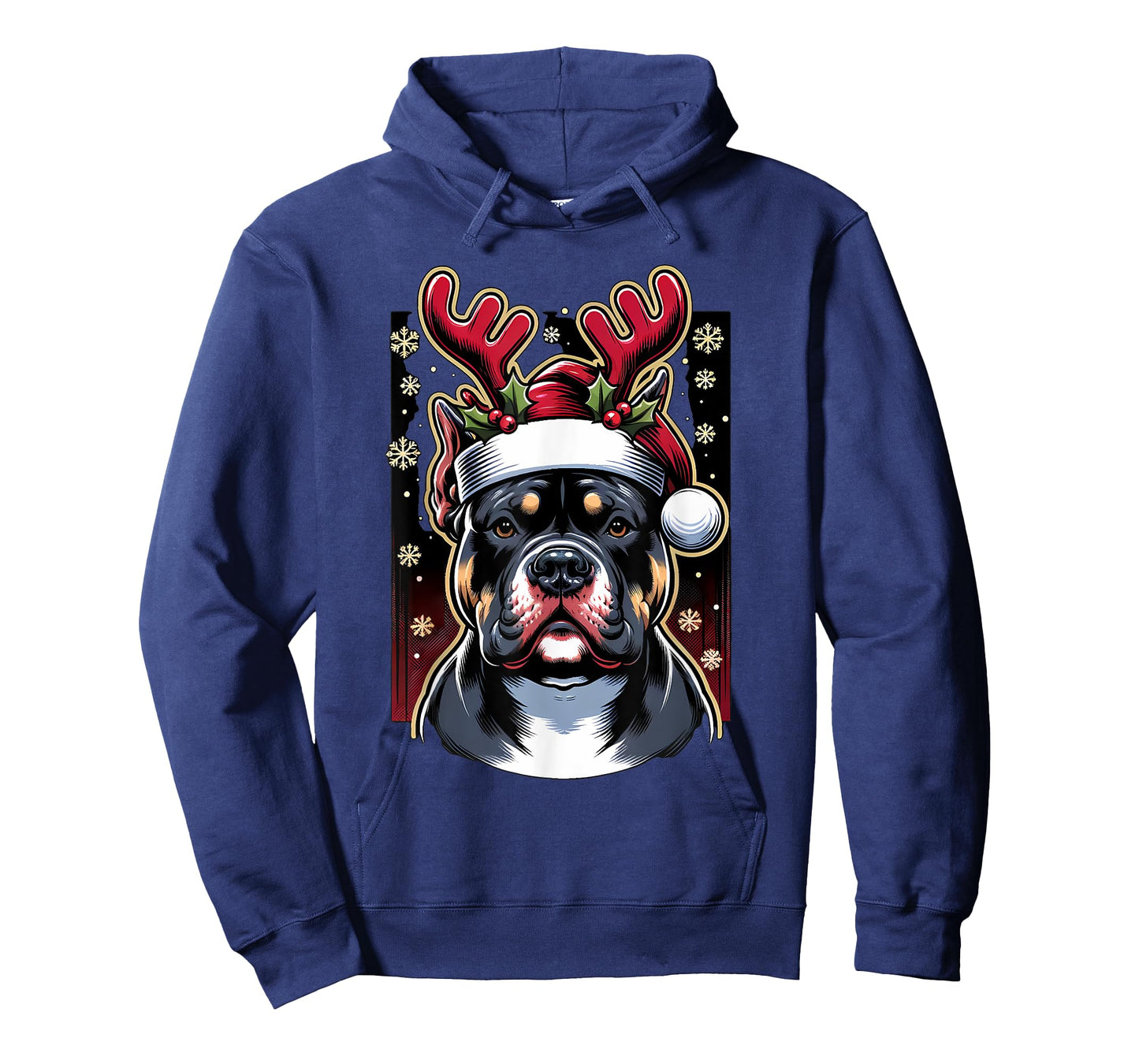 Christmas American Bully Dog Reindeer T-Shirt