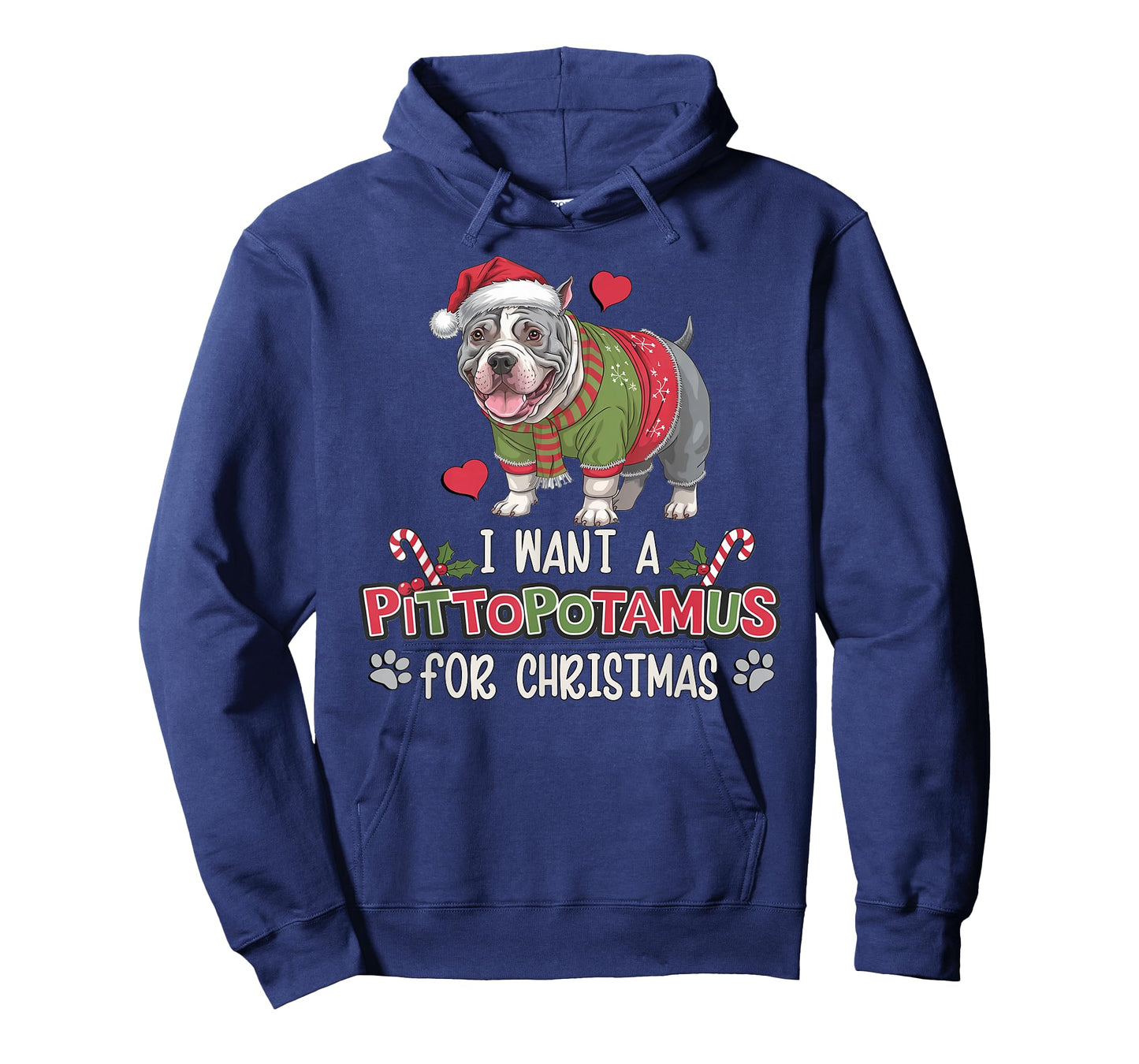 Merry Pitmas Pitbull Dog I Love My Pittopotamus Christmas T-Shirt