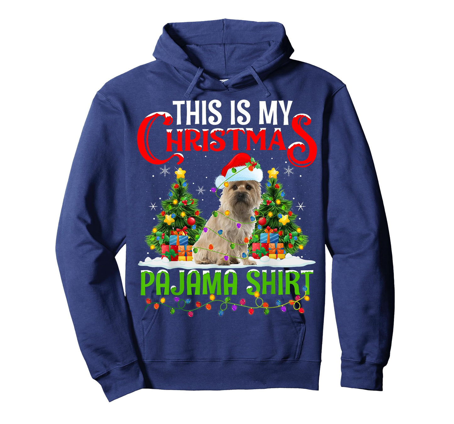 This Is My Christmas Pajamas Lighting Cairn Terrier Dog Xmas T-Shirt