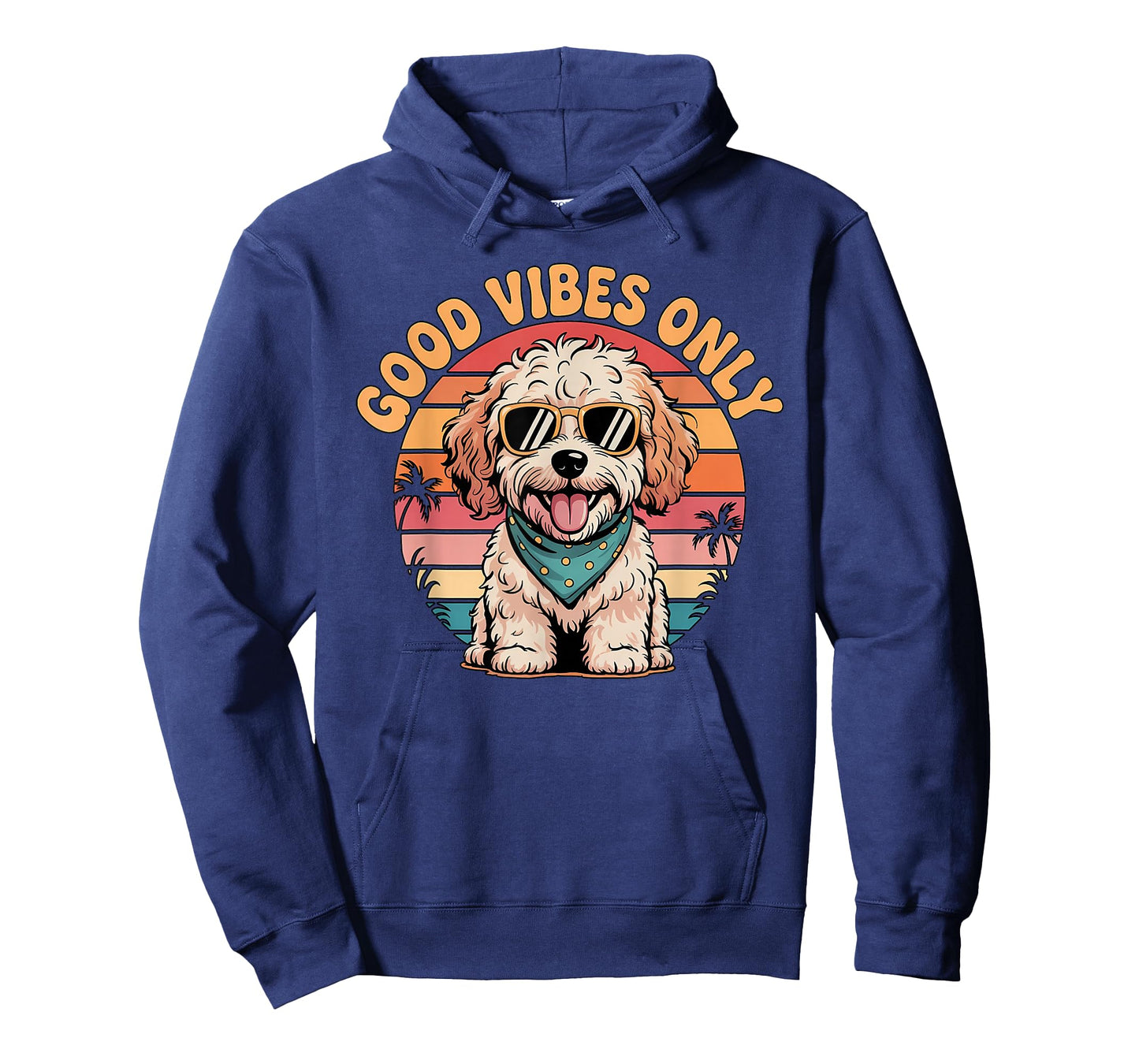 Cockapoo Puppy Retro Sunset Vibes Dog Lover T-Shirt