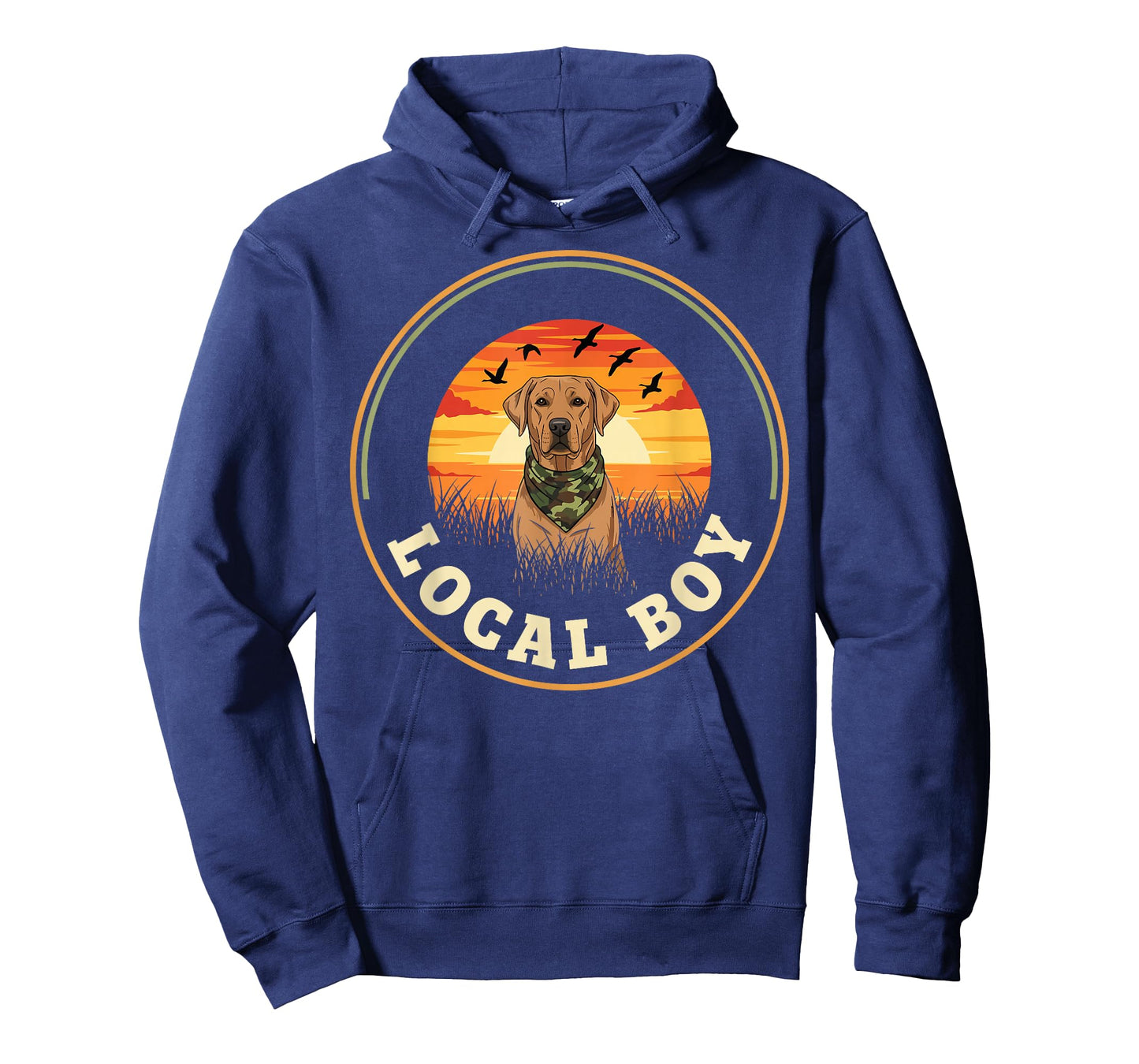 Local Boy Duck Hunting Retriever Waterfowl Dog Sunset Marsh T-Shirt