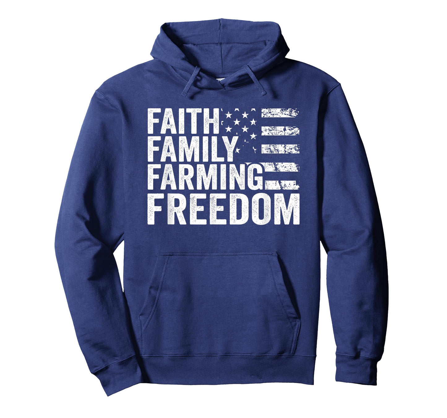Faith Family Farming Freedom - USA Flag Christian Farmer T-Shirt