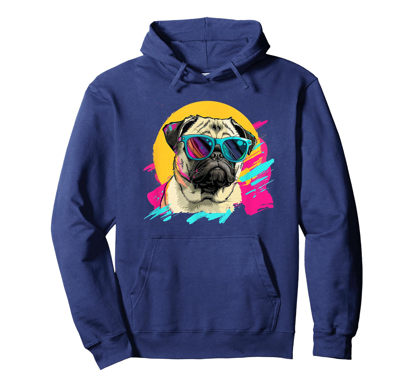 Funny Mens & Womens Retro Vintage 80s Pug Lover T-Shirt