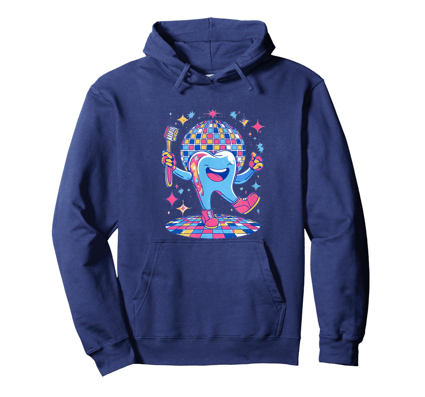 Funny Partying Tooth with Toothbrush Costume T-Shirt