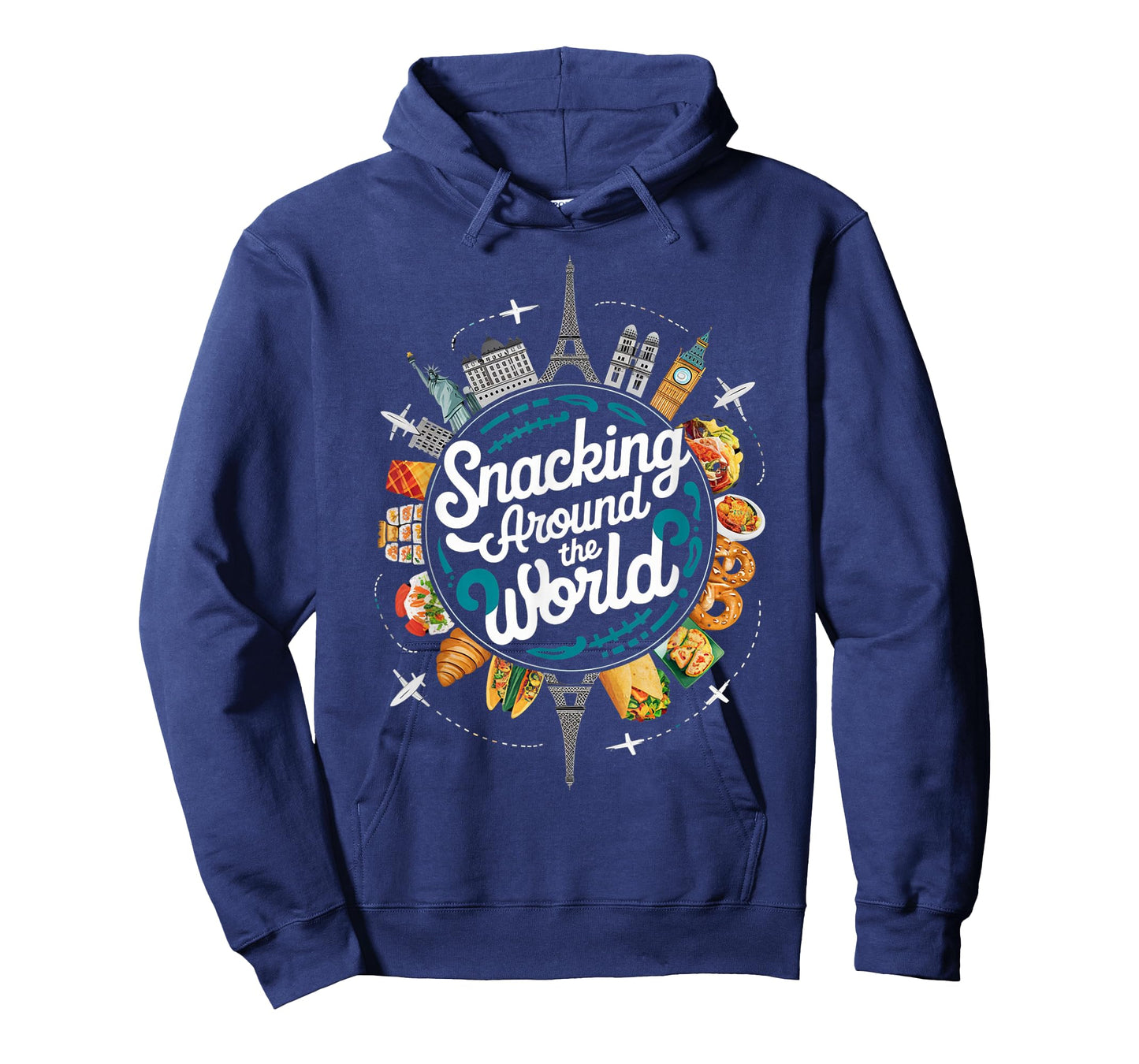 Snacking Around The World Fastfood Travel For Food Lover T-Shirt