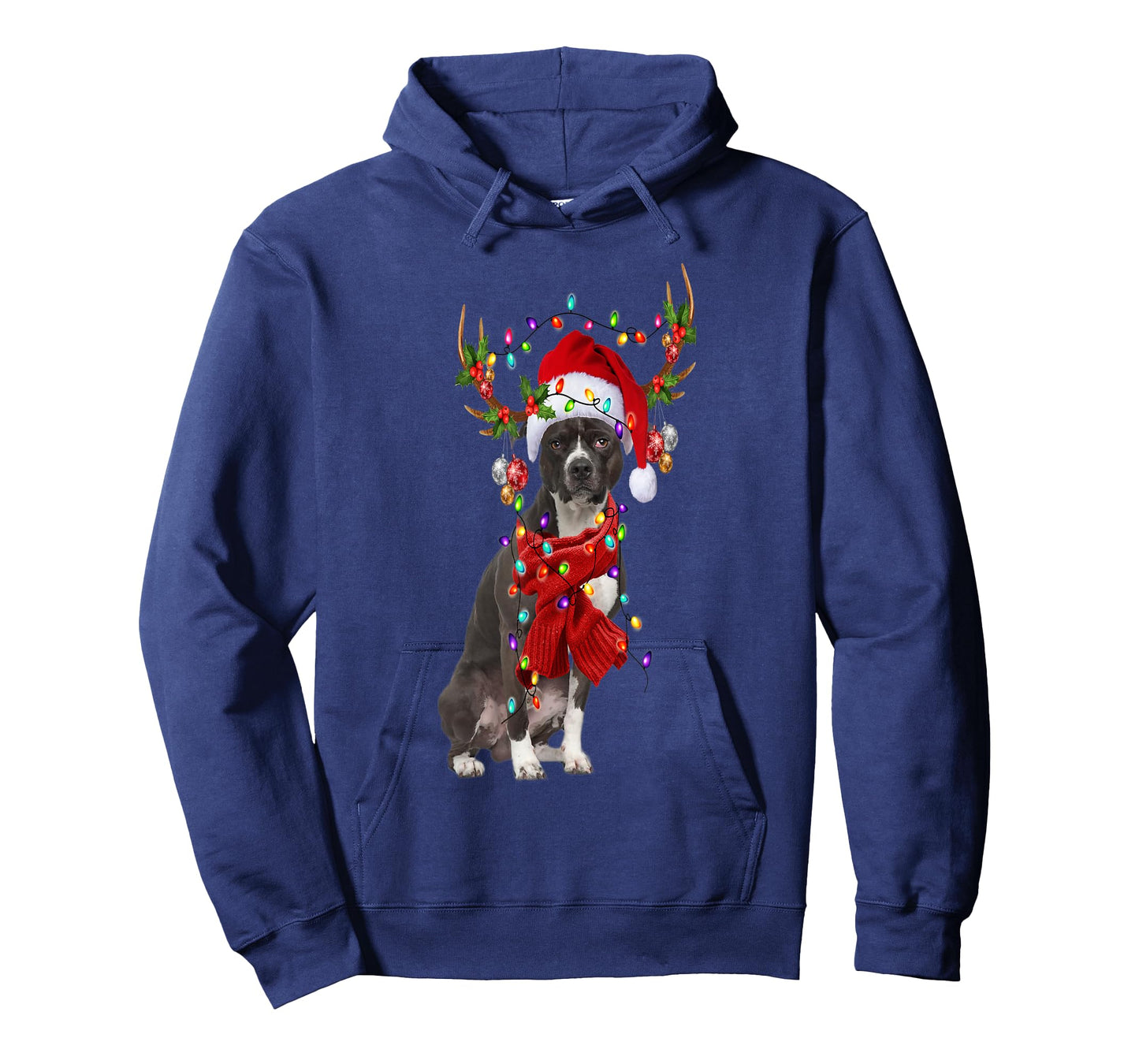 American Pit Bull Christmas Snow Layers Santa Dog Ugly Xmas T-Shirt