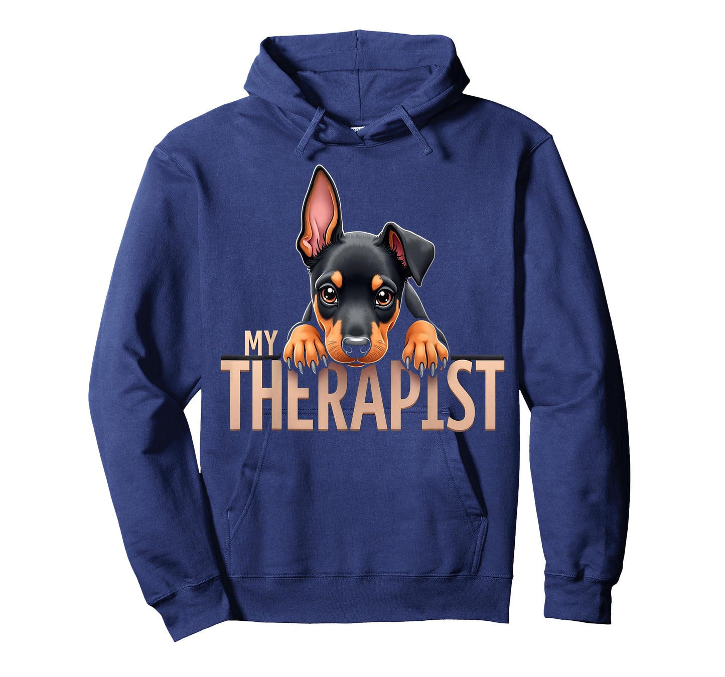 Funny Dobie Dobe Puppy My Therapist Doberman Pinscher Dog T-Shirt