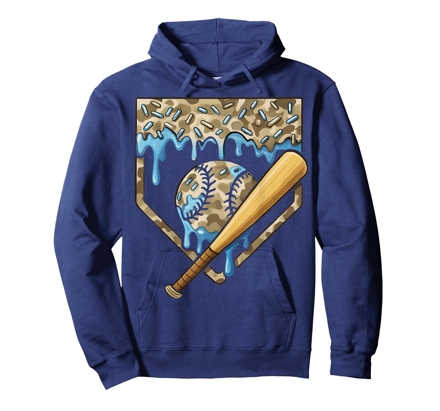 Baseball Drip Camo Baseball Home Plate Bat Boys Sports T-Shirt