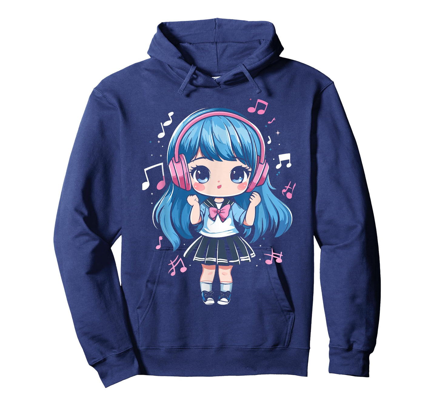 Anime Music Girl Teen Chibi Kawaii Manga Otaku Japanese Cute T-Shirt