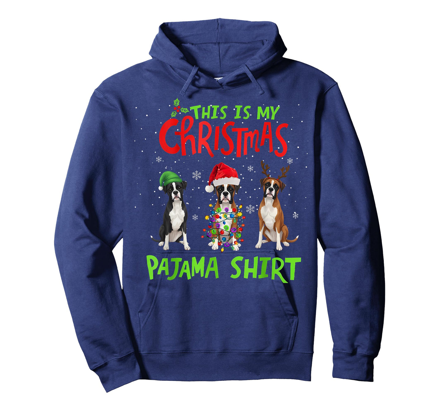 This is My Christmas Pajama Shirt Boxer Dog Funny Xmas T-Shirt