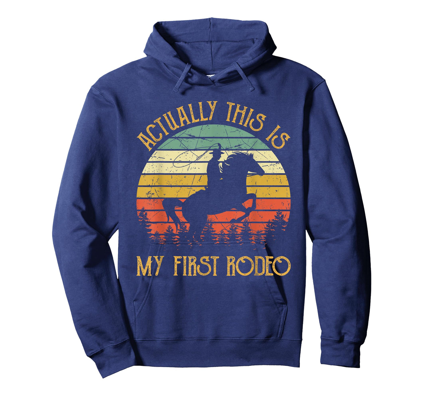 Western Cowboy Riding Horse Actually This Is My First Rodeo T-Shirt