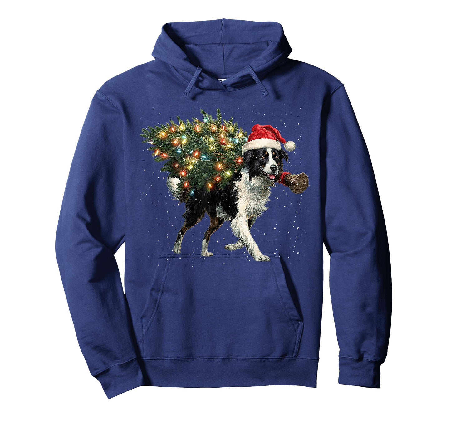Cute Border Collie Dog in a Christmas Tree for Men Women T-Shirt