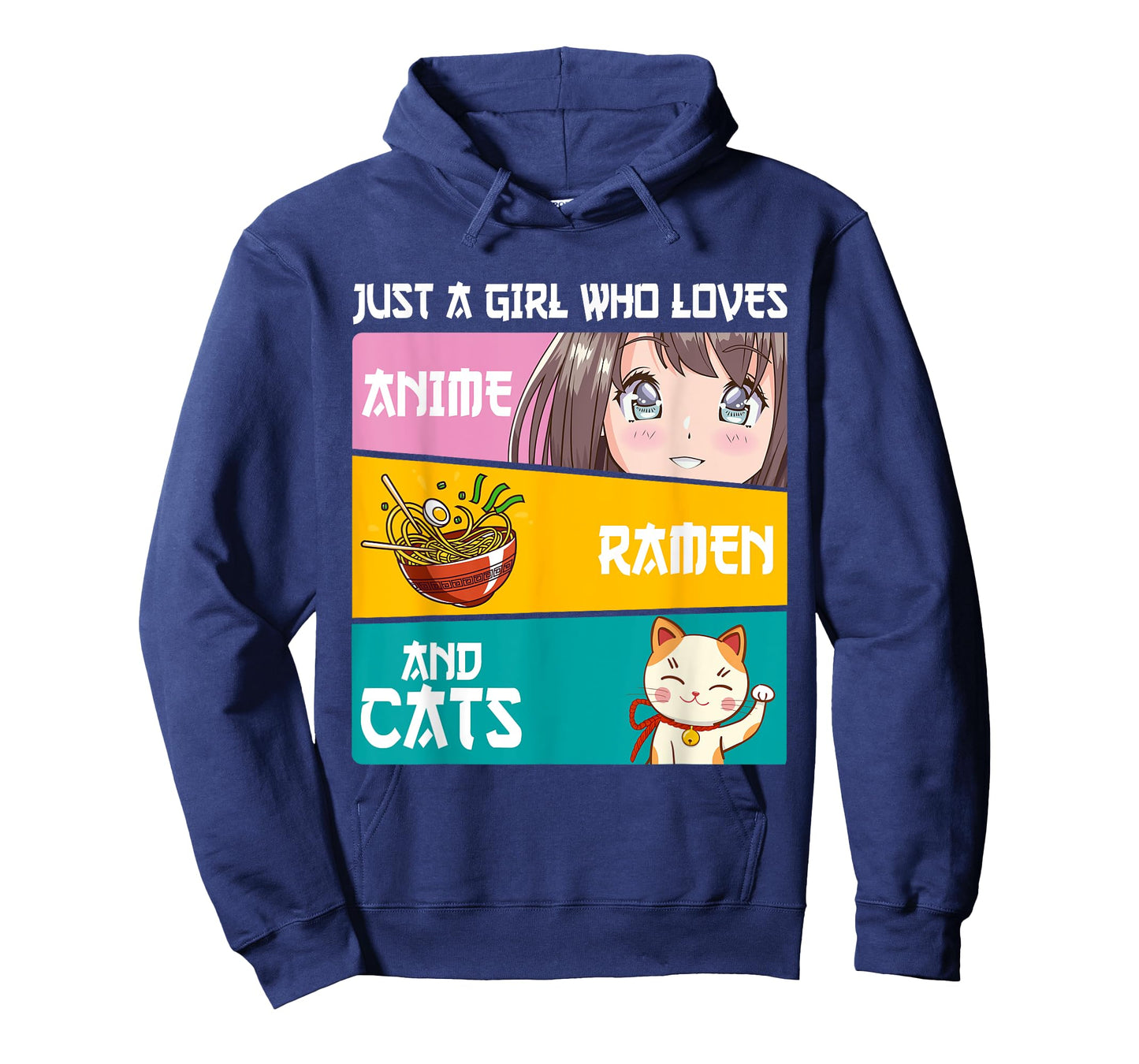 Just A Girl Who Loves Anime Ramen And Cats Lover Otaku Japan T-Shirt