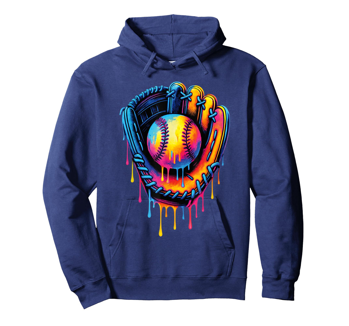 Baseball Home Run Boys Girls Cool Ice Cream Drip Baseball T-Shirt