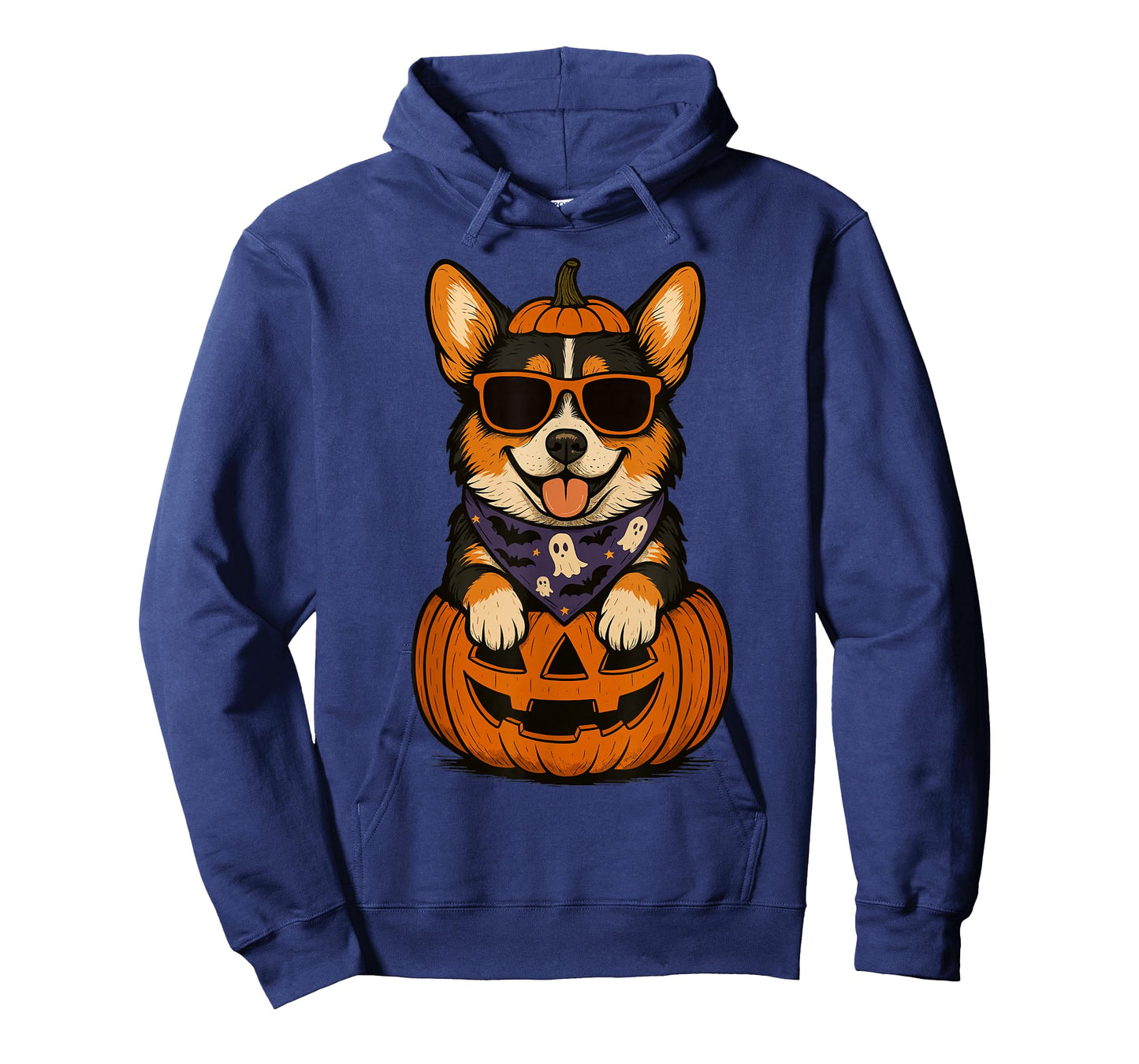 Spooky Tri Color Corgi Pumpkin Halloween Dog Lover T-Shirt