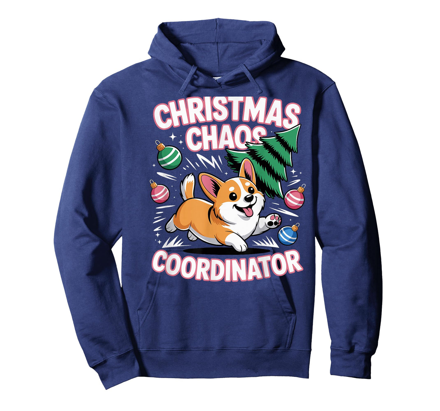 Christmas Chaos Coordinator Xmas Puppy Funny Welsh Corgi T-Shirt