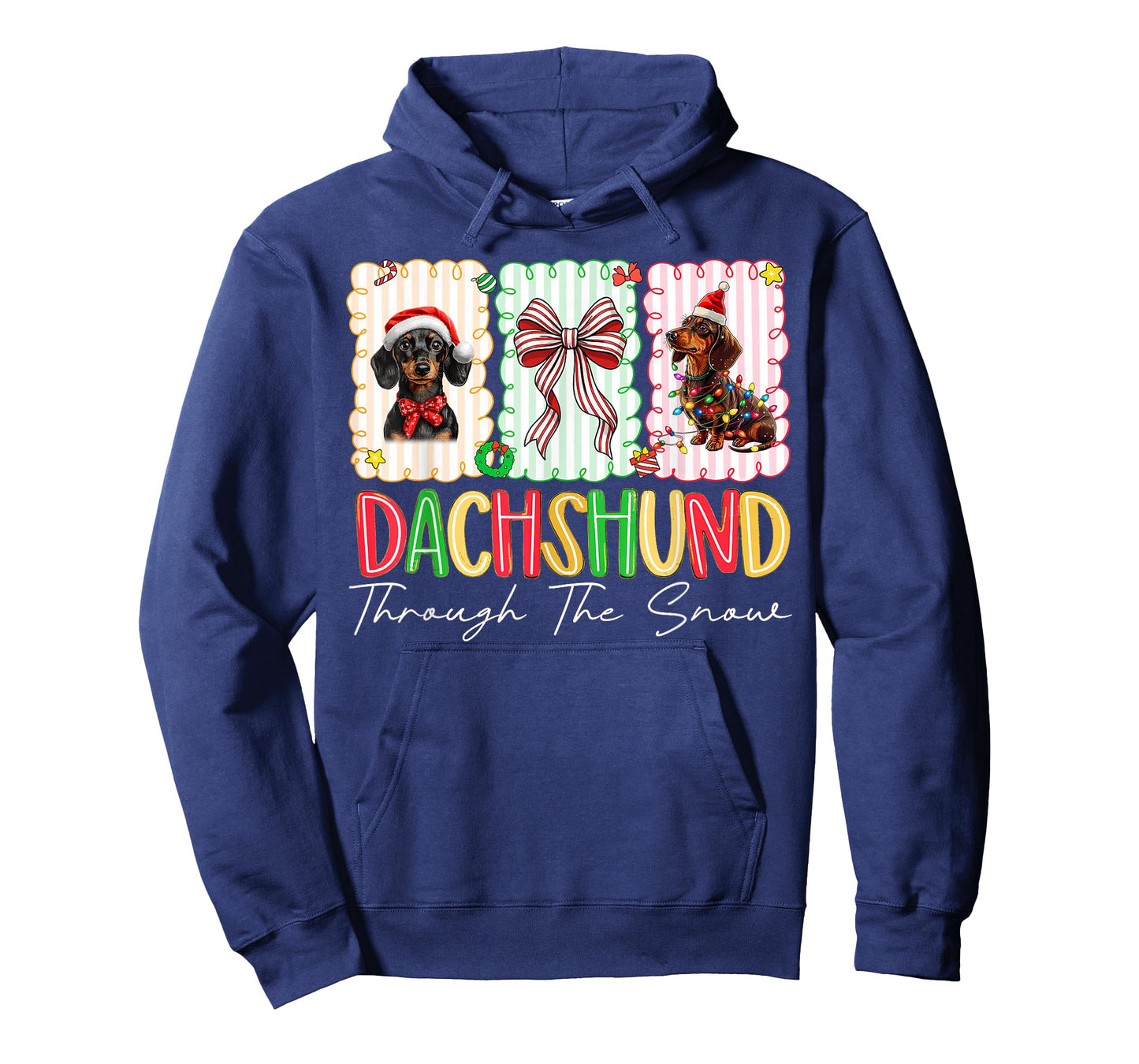 Funny Wiener Christmas Dog Dachshund Through The Snow T-Shirt