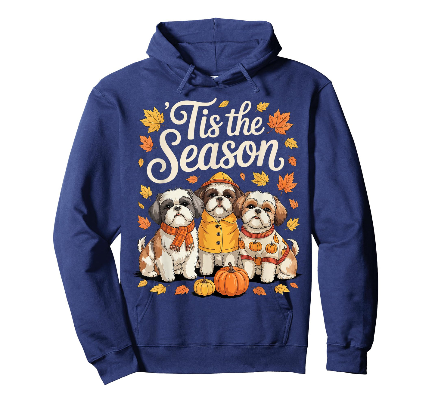 Tis The Season Shih Tzu Fall Autumn Pumpkin Dog T-Shirt